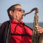 Jeff Tauber on San Francisco Bay, Aug., 2016 - Photo/James Lerager