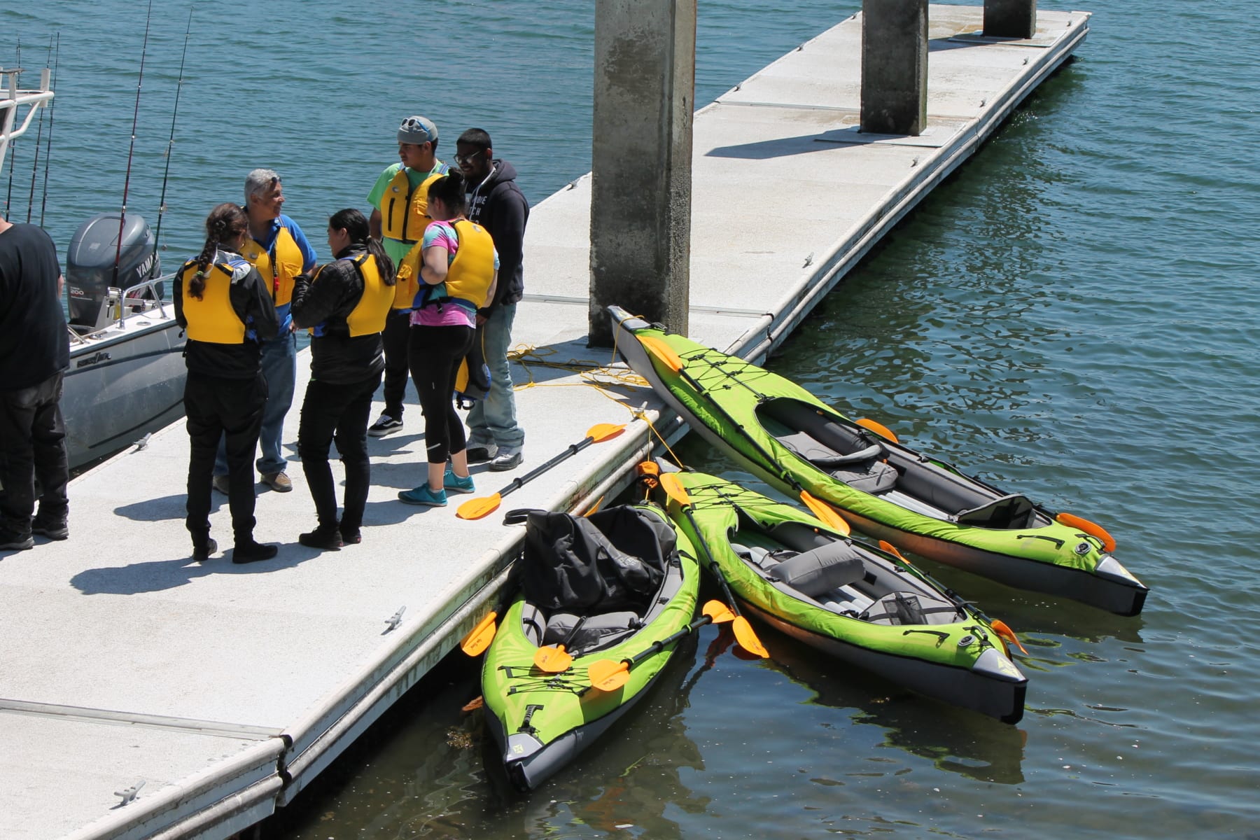 Environmental Stewards Groundwork Richmond with their kayak fleet