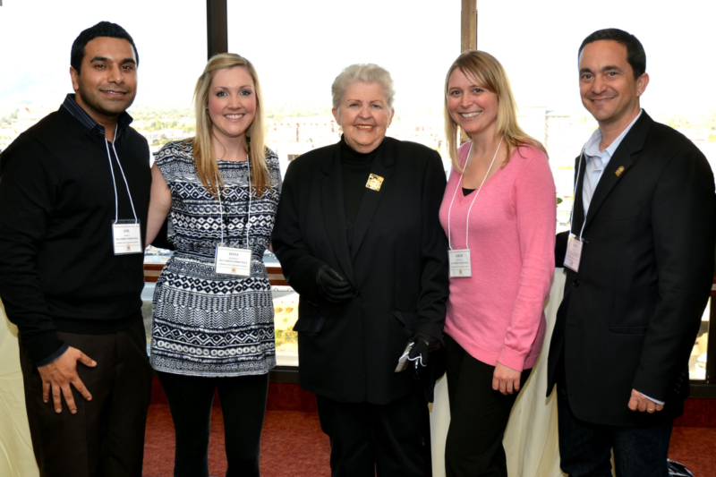 nora congratulating innovators